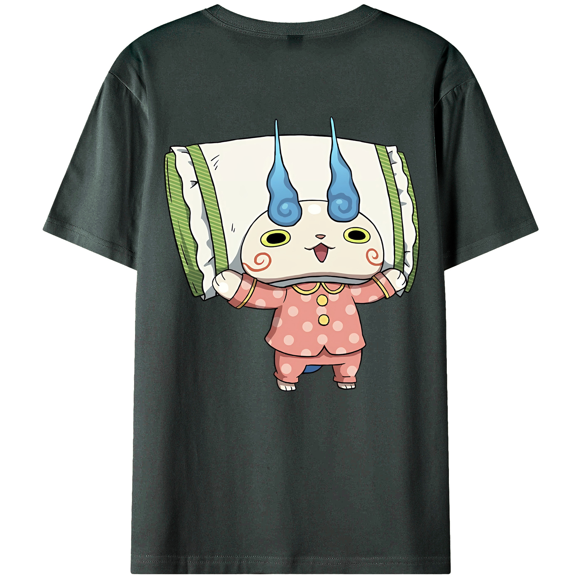 （画像用） 妖怪ウォッチ Yo-kai Watch 綿100％ メンズ半袖Tシャツ（バックプリント） 通気性